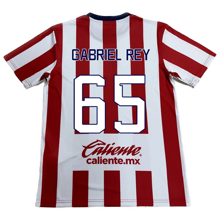 Danxen Mænd Luis Gabriel Rey #65 Rød Hvid Hjemmebane Spillertrøjer 2024/25 Trøje T-Shirt