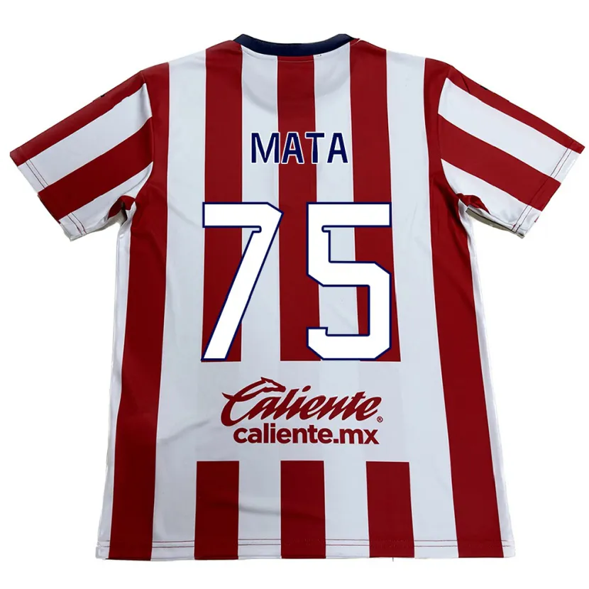 Danxen Mænd Hugo Mata #75 Rød Hvid Hjemmebane Spillertrøjer 2024/25 Trøje T-Shirt