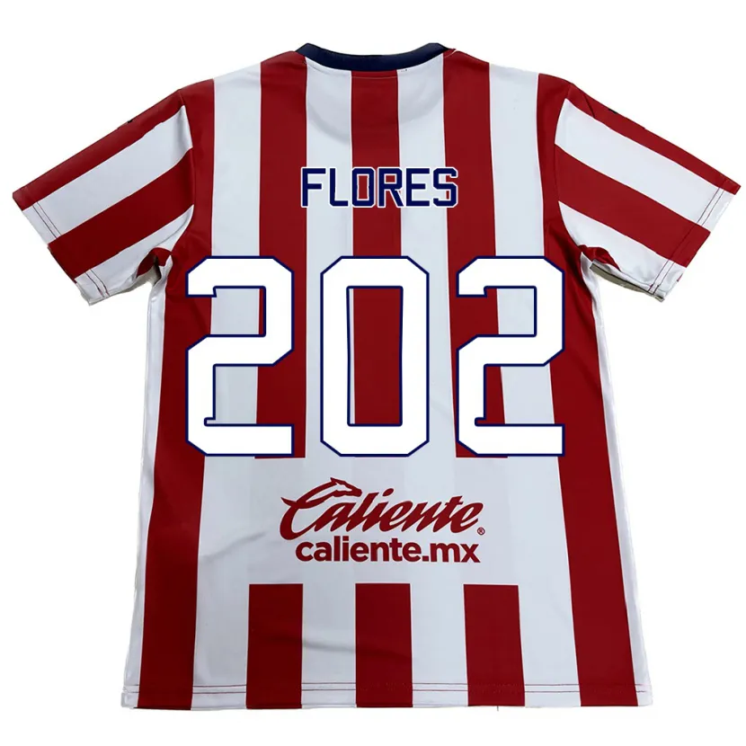 Danxen Mænd Daniel Flores #202 Rød Hvid Hjemmebane Spillertrøjer 2024/25 Trøje T-Shirt