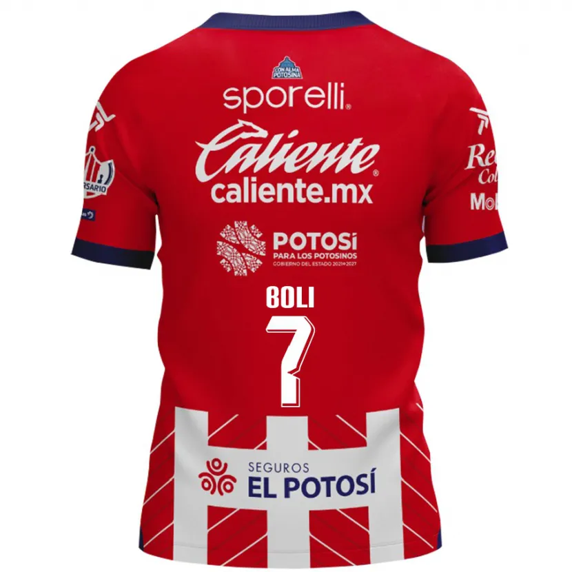 Danxen Mænd Franck Boli #7 Rød Hvid Hjemmebane Spillertrøjer 2024/25 Trøje T-Shirt