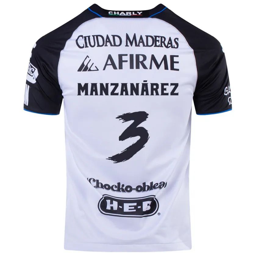 Danxen Mænd Óscar Manzanárez #3 Sort Blå Hjemmebane Spillertrøjer 2024/25 Trøje T-Shirt