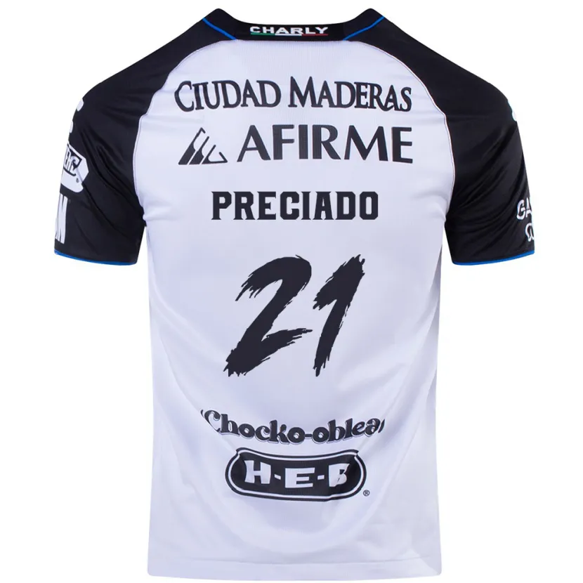 Danxen Mænd Ayrton Preciado #21 Sort Blå Hjemmebane Spillertrøjer 2024/25 Trøje T-Shirt