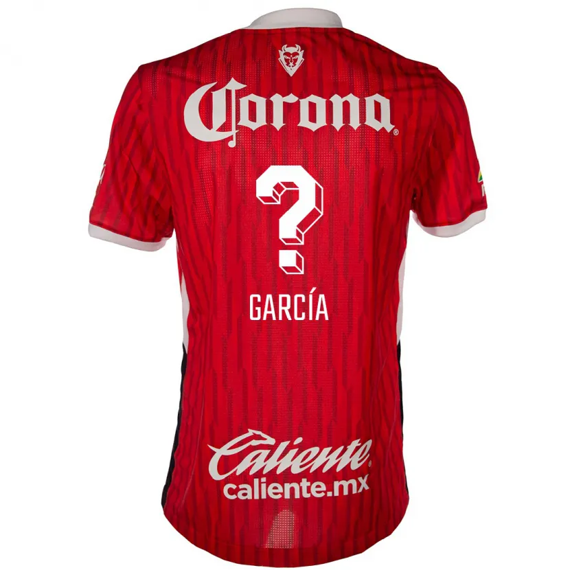 Danxen Mænd Carlos García #0 Rød Hvid Hjemmebane Spillertrøjer 2024/25 Trøje T-Shirt