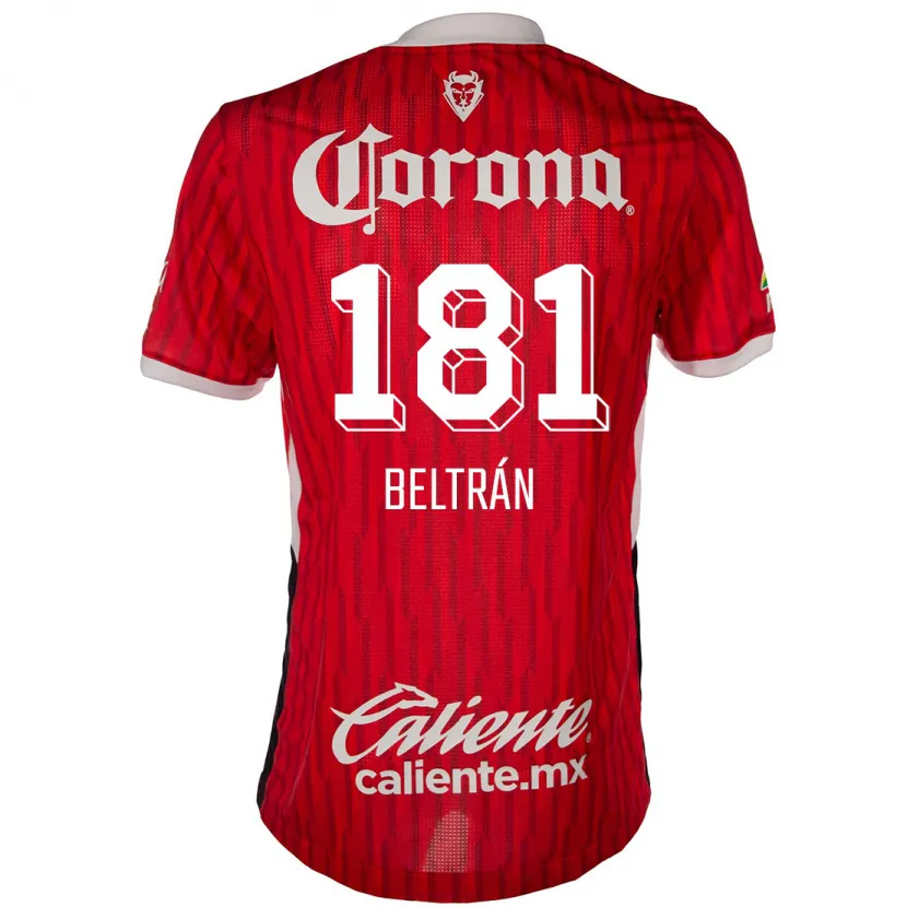 Danxen Mænd Ronaldo Beltrán #181 Rød Hvid Hjemmebane Spillertrøjer 2024/25 Trøje T-Shirt