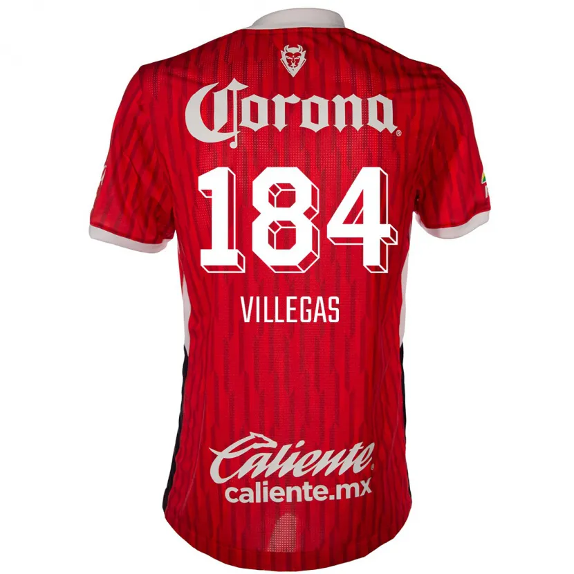 Danxen Mænd Abraham Villegas #184 Rød Hvid Hjemmebane Spillertrøjer 2024/25 Trøje T-Shirt