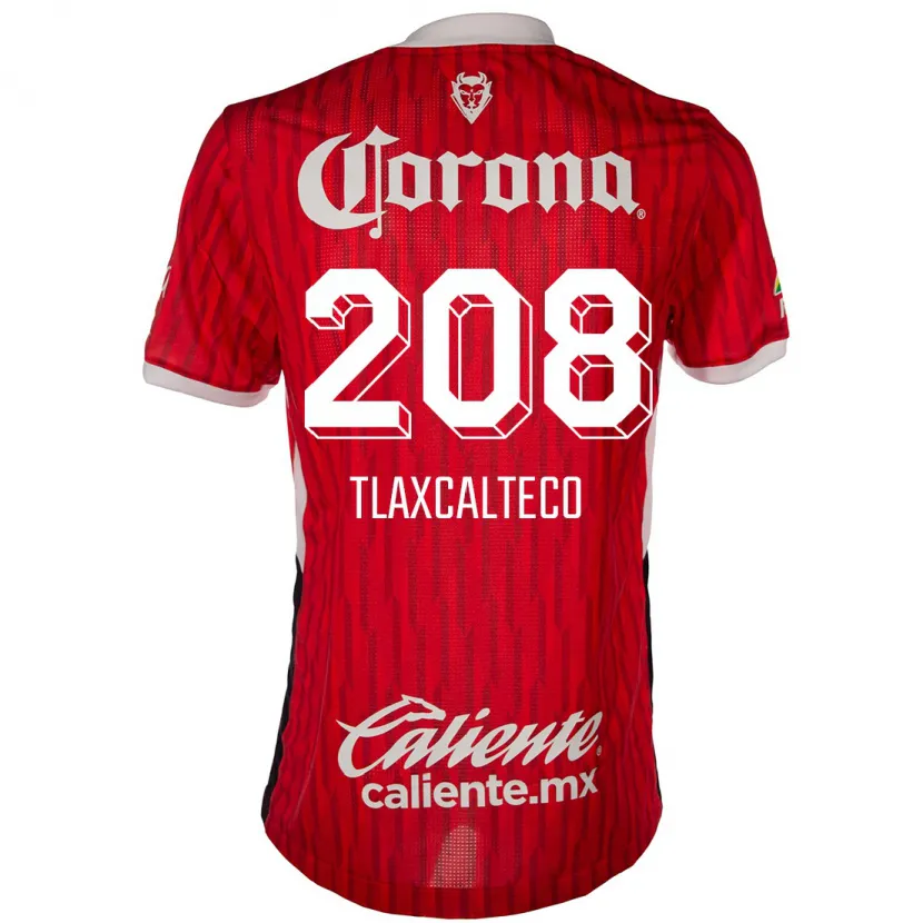 Danxen Mænd Sait Tlaxcalteco #208 Rød Hvid Hjemmebane Spillertrøjer 2024/25 Trøje T-Shirt
