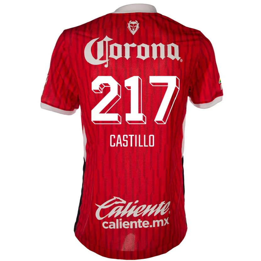 Danxen Mænd Klever Castillo #217 Rød Hvid Hjemmebane Spillertrøjer 2024/25 Trøje T-Shirt