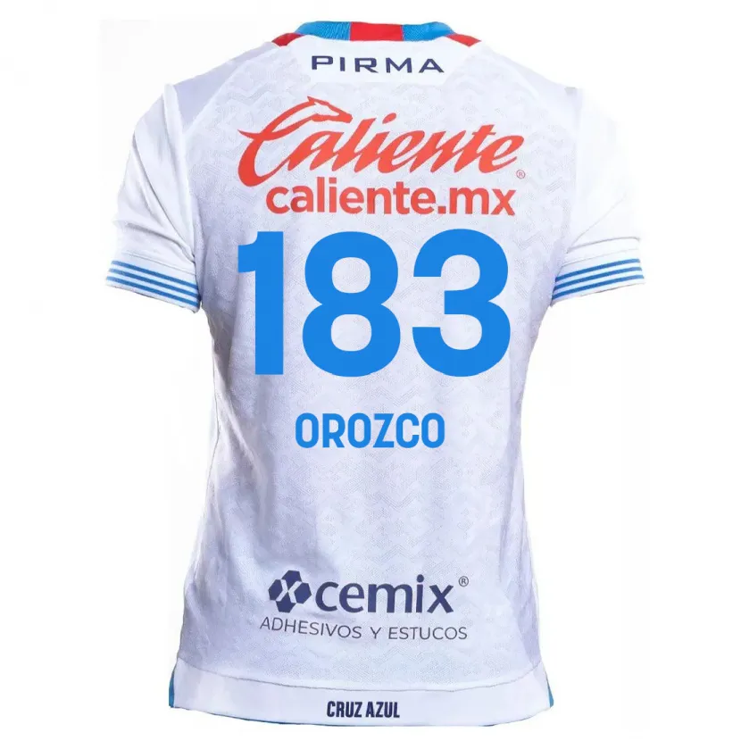Danxen Mænd Fabrizzio Orozco #183 Hvid Blå Udebane Spillertrøjer 2024/25 Trøje T-Shirt