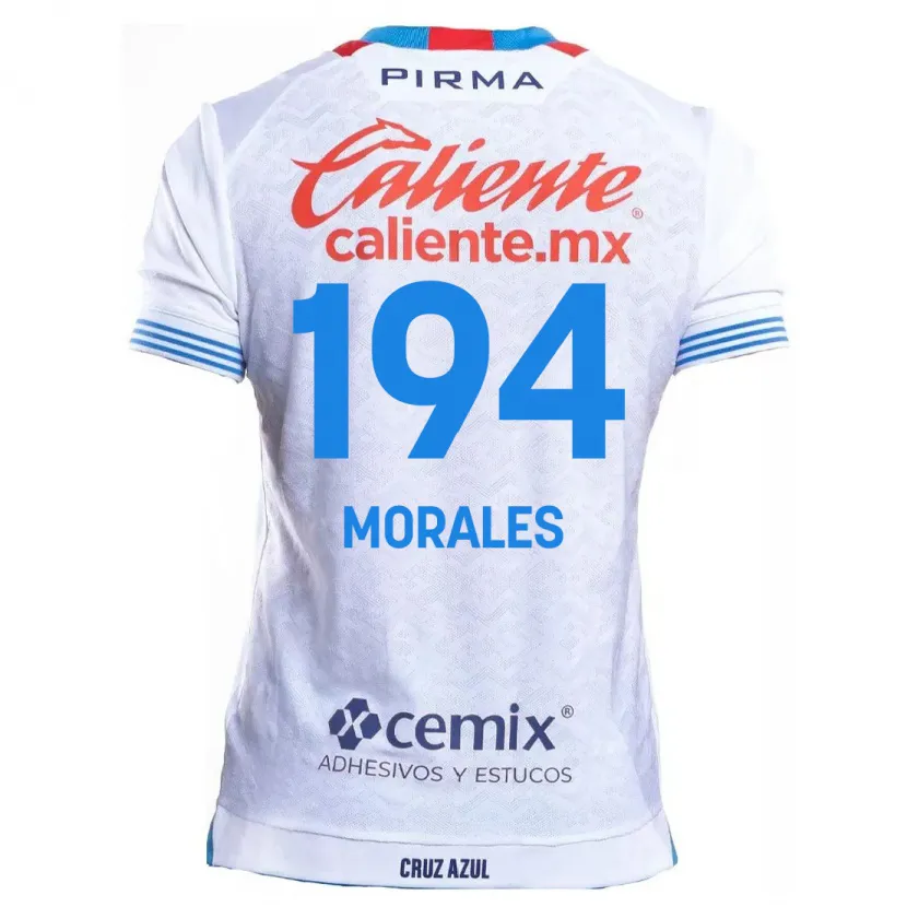 Danxen Mænd Amaury Morales #194 Hvid Blå Udebane Spillertrøjer 2024/25 Trøje T-Shirt