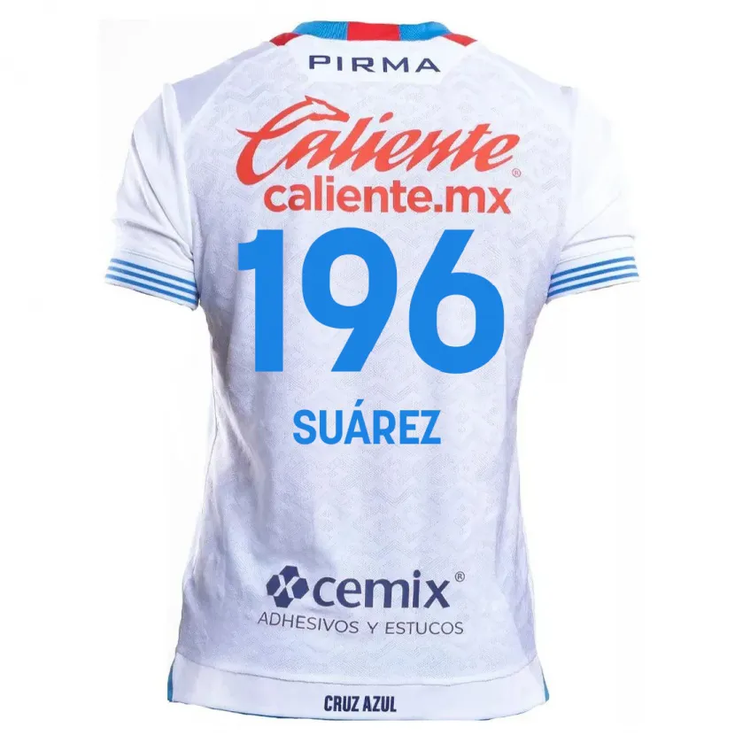 Danxen Mænd Javier Suárez #196 Hvid Blå Udebane Spillertrøjer 2024/25 Trøje T-Shirt