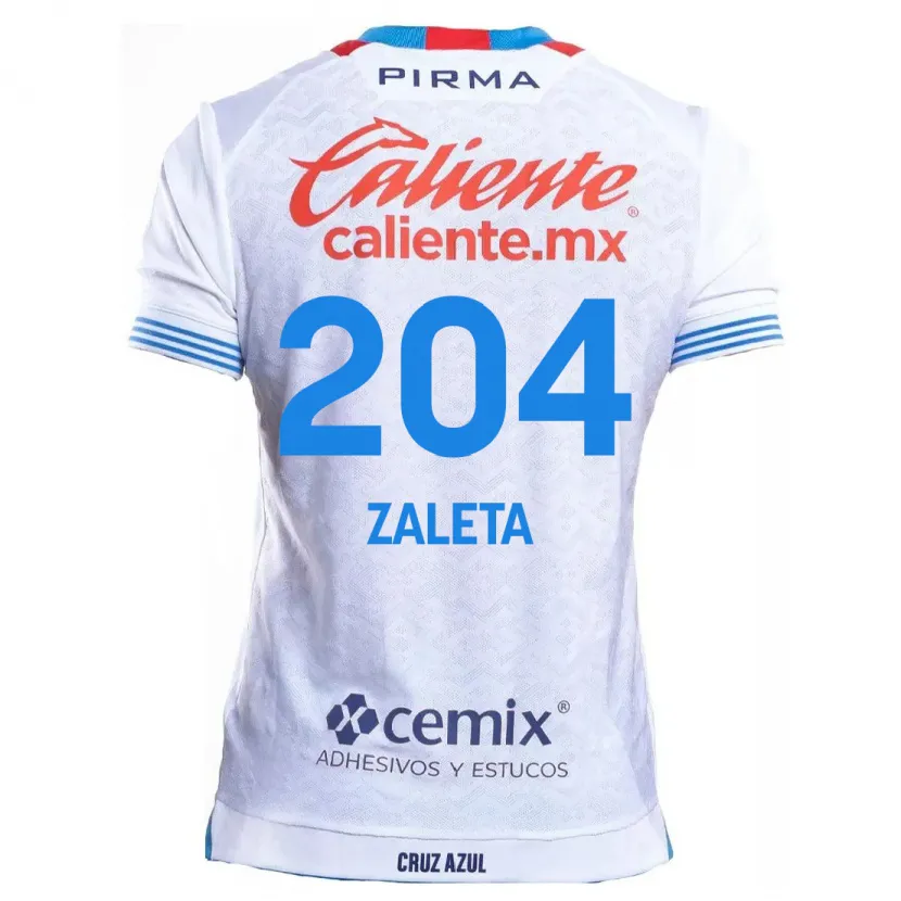 Danxen Mænd Mauro Zaleta #204 Hvid Blå Udebane Spillertrøjer 2024/25 Trøje T-Shirt