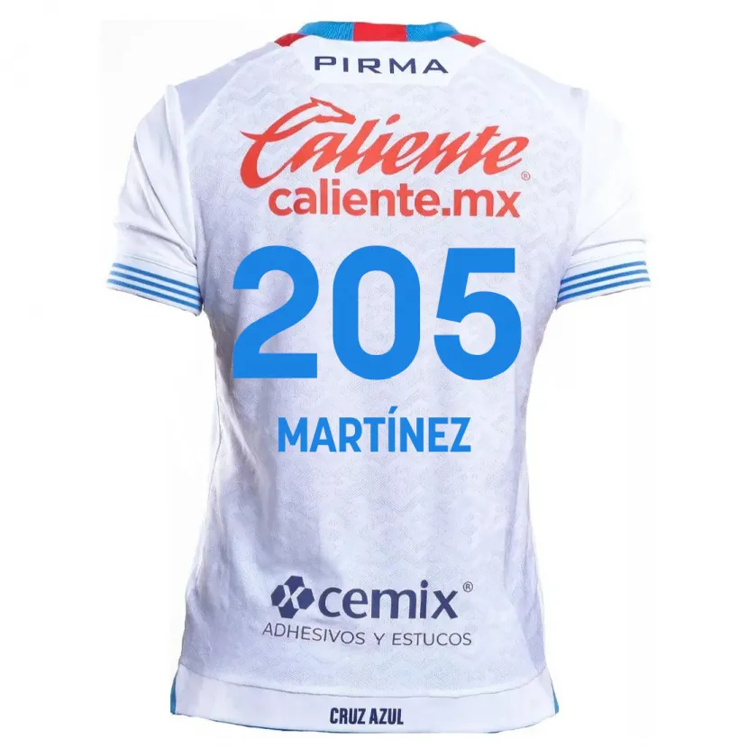 Danxen Mænd César Martínez #205 Hvid Blå Udebane Spillertrøjer 2024/25 Trøje T-Shirt