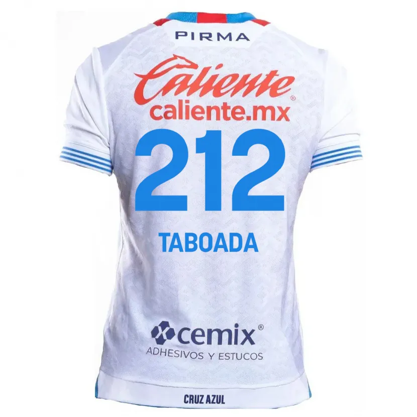 Danxen Mænd Víctor Taboada #212 Hvid Blå Udebane Spillertrøjer 2024/25 Trøje T-Shirt
