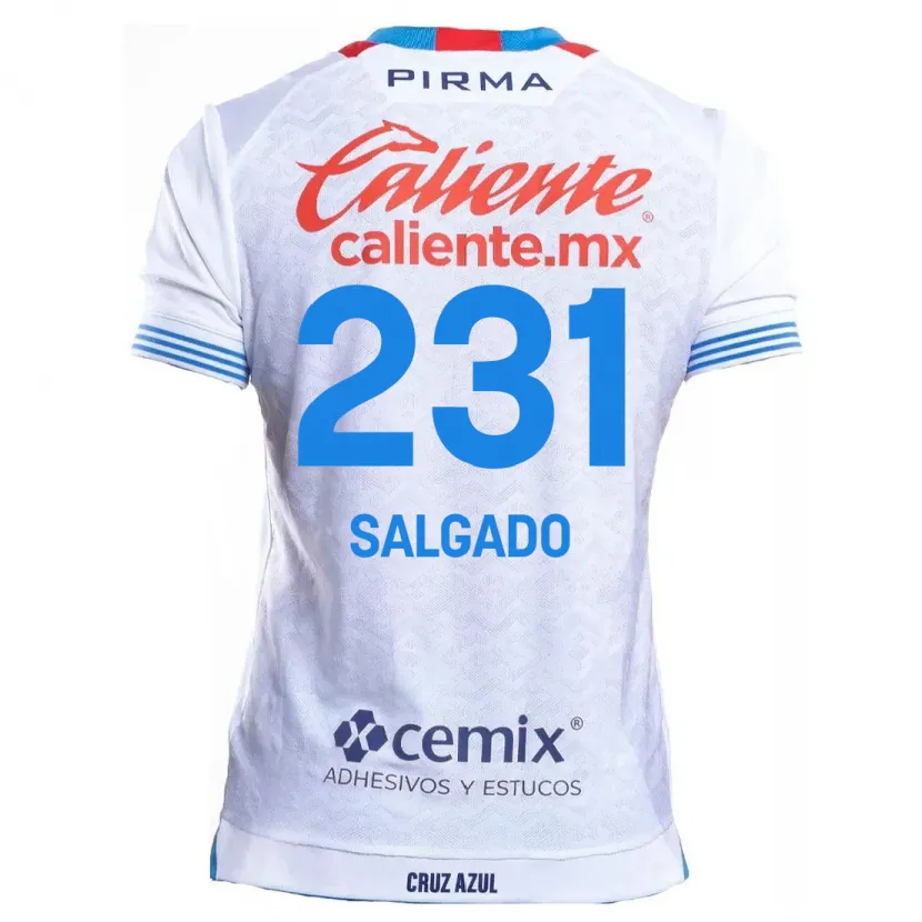 Danxen Mænd Bruno Salgado #231 Hvid Blå Udebane Spillertrøjer 2024/25 Trøje T-Shirt
