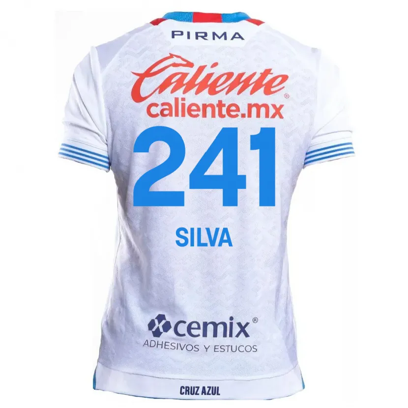 Danxen Mænd Iván Silva #241 Hvid Blå Udebane Spillertrøjer 2024/25 Trøje T-Shirt