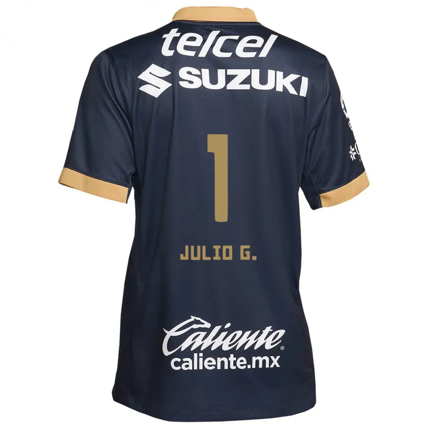 Danxen Mænd Julio González #1 Obsidian Guld Hvid Udebane Spillertrøjer 2024/25 Trøje T-Shirt