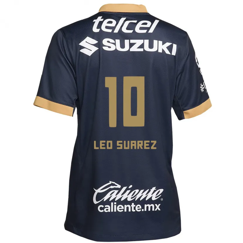 Danxen Mænd Leo Suárez #10 Obsidian Guld Hvid Udebane Spillertrøjer 2024/25 Trøje T-Shirt