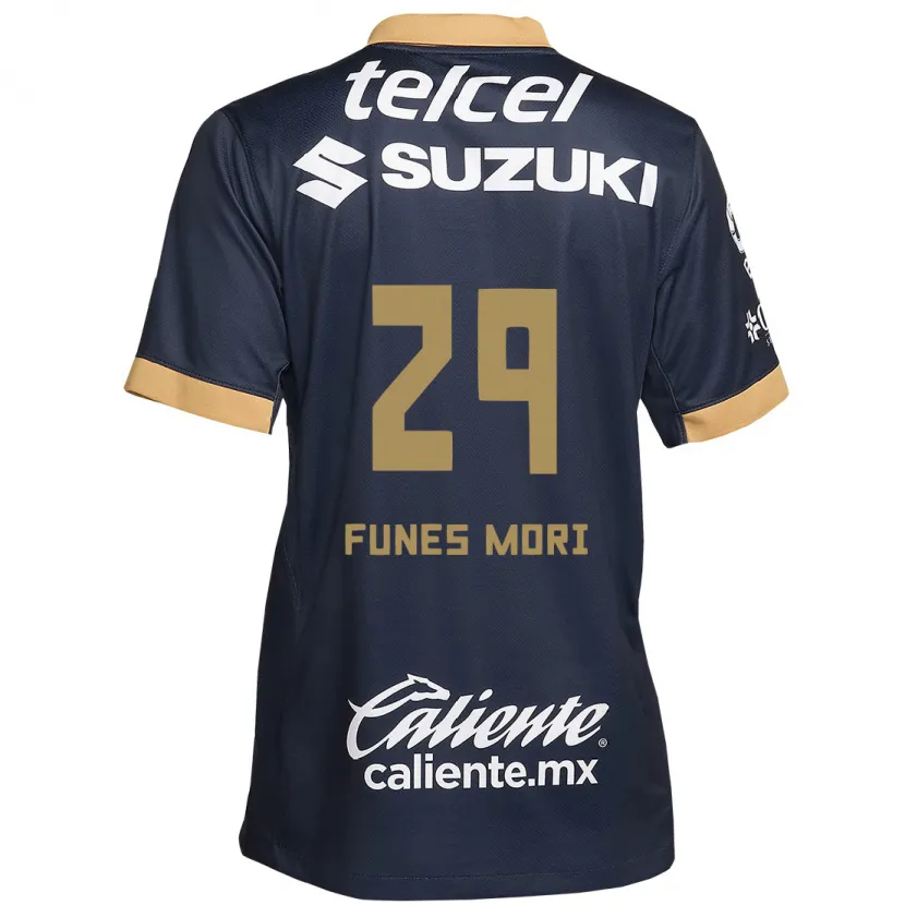 Danxen Mænd Rogelio Funes Mori #29 Obsidian Guld Hvid Udebane Spillertrøjer 2024/25 Trøje T-Shirt