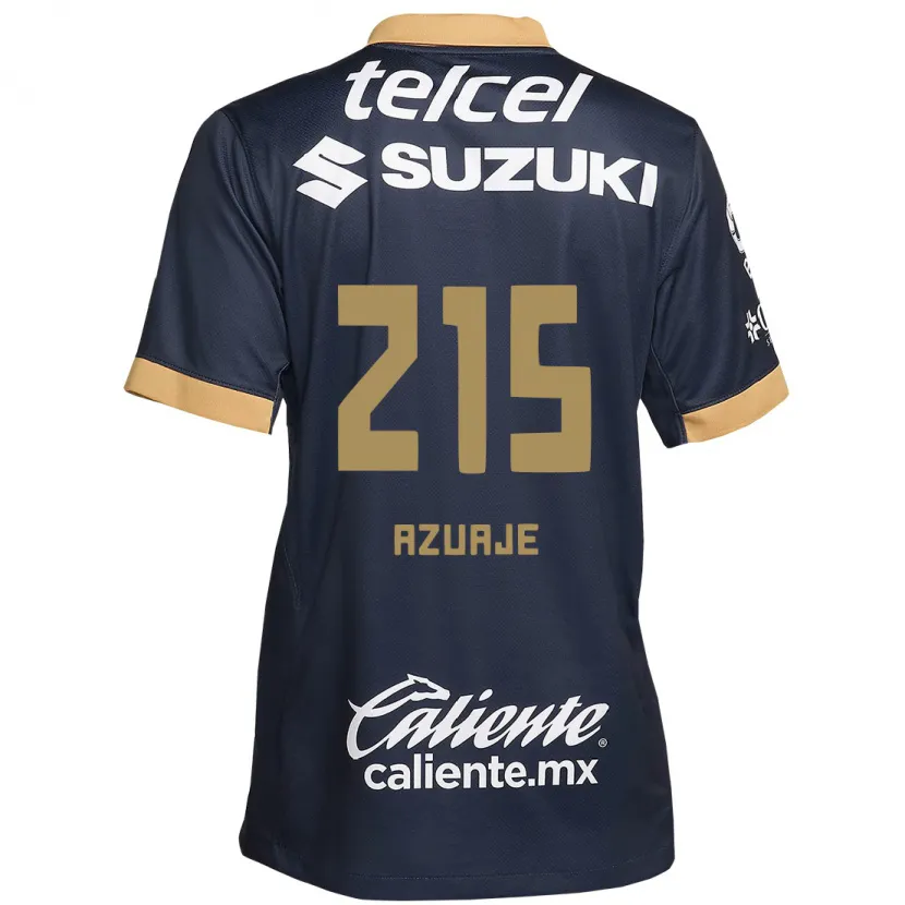 Danxen Mænd Ángel Azuaje #215 Obsidian Guld Hvid Udebane Spillertrøjer 2024/25 Trøje T-Shirt