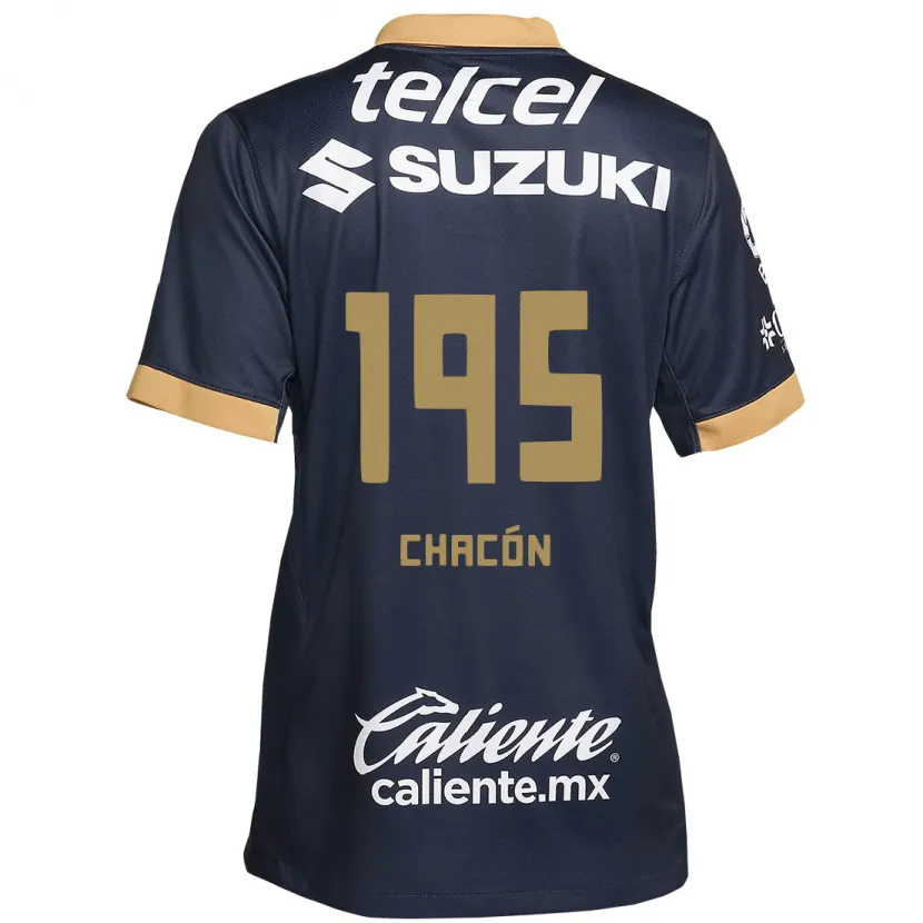 Danxen Mænd Eduardo Chacón #195 Obsidian Guld Hvid Udebane Spillertrøjer 2024/25 Trøje T-Shirt