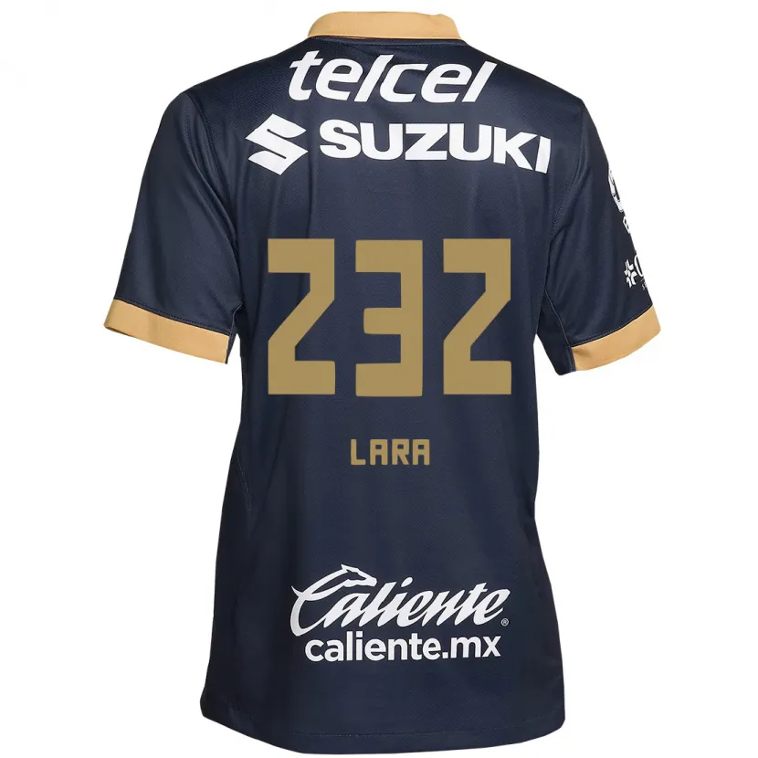 Danxen Mænd Pablo Lara #232 Obsidian Guld Hvid Udebane Spillertrøjer 2024/25 Trøje T-Shirt