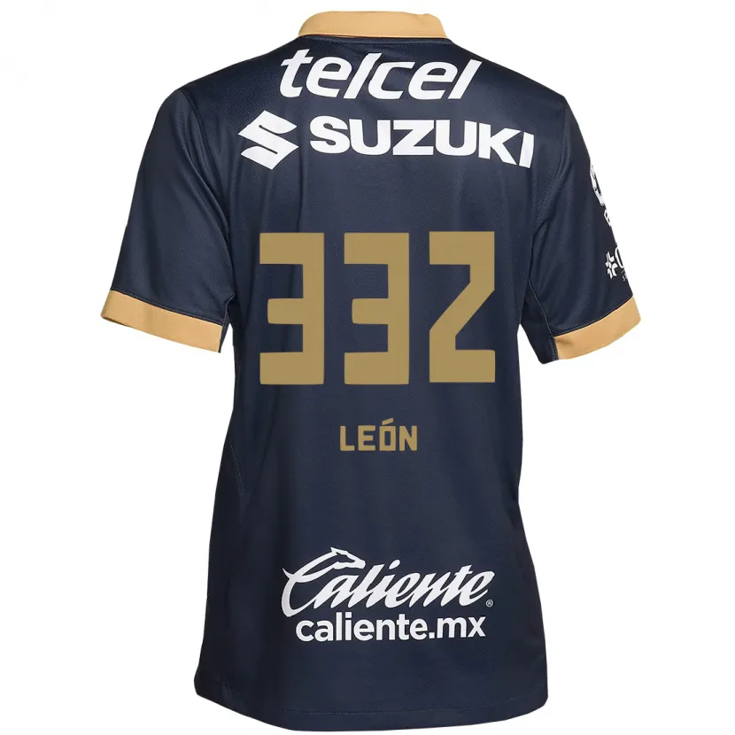 Danxen Mænd Andryk León #332 Obsidian Guld Hvid Udebane Spillertrøjer 2024/25 Trøje T-Shirt