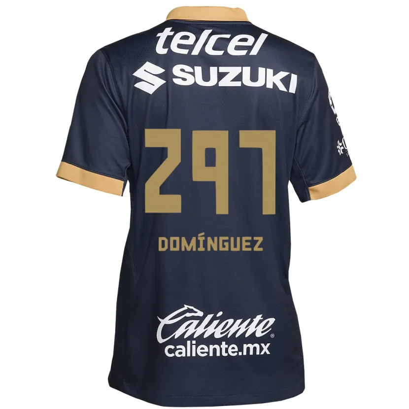 Danxen Mænd Julio Domínguez #297 Obsidian Guld Hvid Udebane Spillertrøjer 2024/25 Trøje T-Shirt