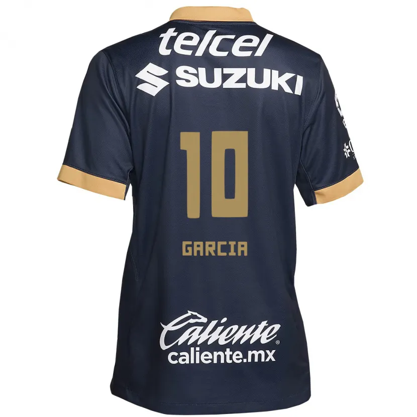Danxen Mænd Daniela Garcia #10 Obsidian Guld Hvid Udebane Spillertrøjer 2024/25 Trøje T-Shirt