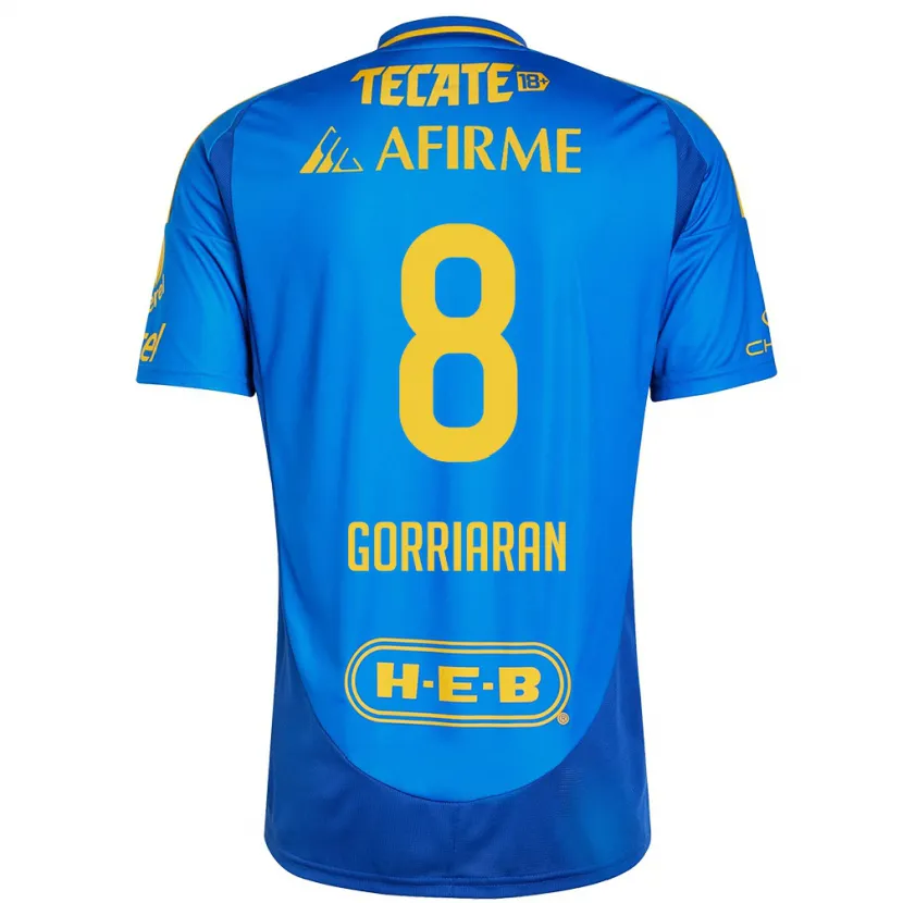 Danxen Mænd Fernando Gorriarán #8 Blå Gul Udebane Spillertrøjer 2024/25 Trøje T-Shirt