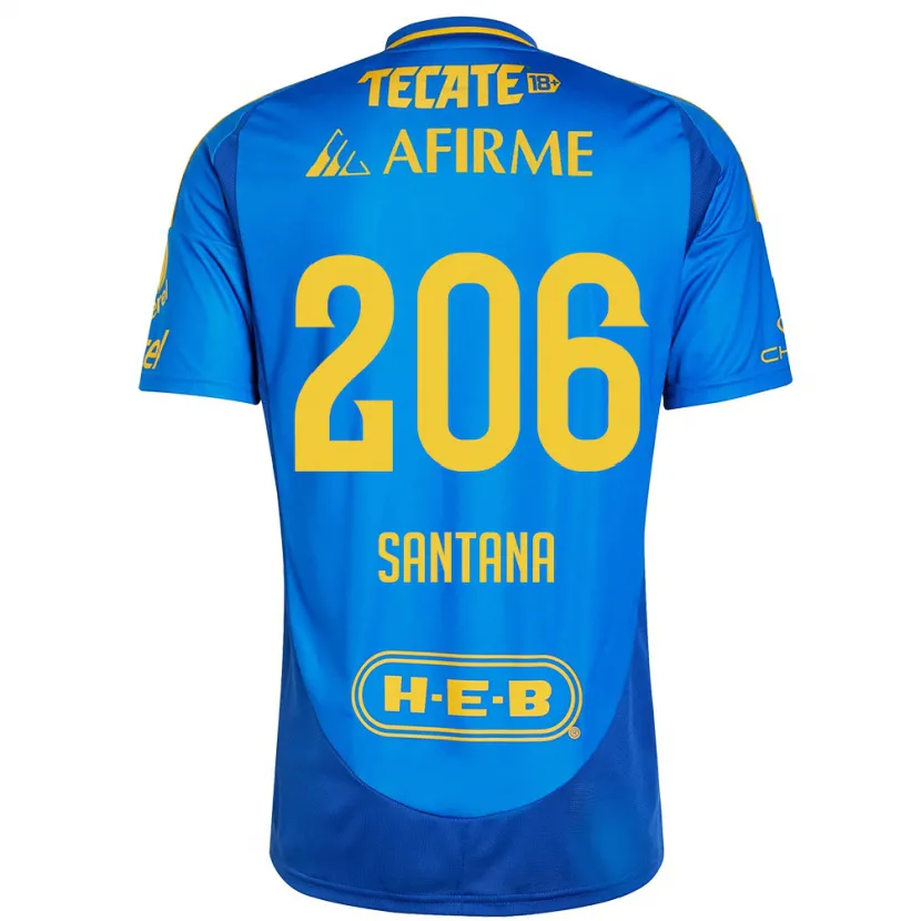 Danxen Mænd Joel Santana #206 Blå Gul Udebane Spillertrøjer 2024/25 Trøje T-Shirt