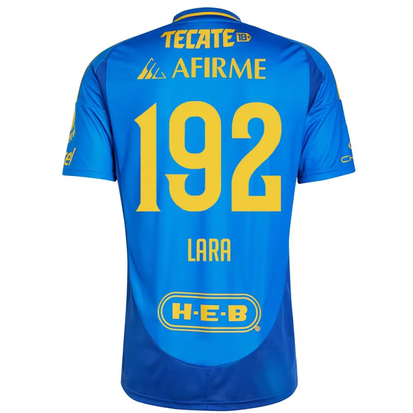 Danxen Mænd Miguel Lara #192 Blå Gul Udebane Spillertrøjer 2024/25 Trøje T-Shirt