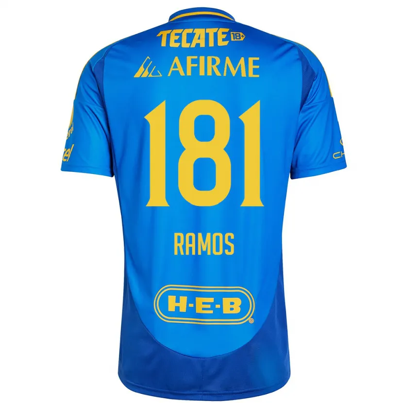 Danxen Mænd Anthony Ramos #181 Blå Gul Udebane Spillertrøjer 2024/25 Trøje T-Shirt