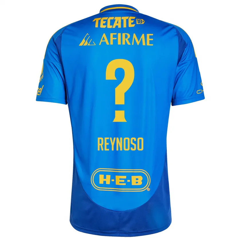 Danxen Mænd Omar Reynoso #0 Blå Gul Udebane Spillertrøjer 2024/25 Trøje T-Shirt
