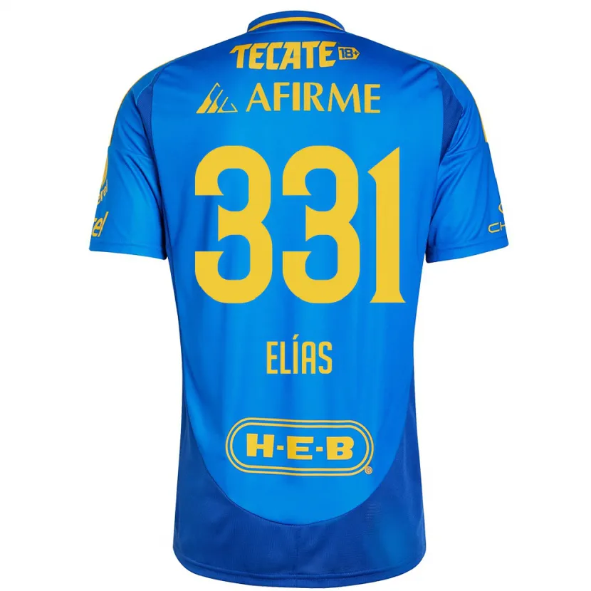 Danxen Mænd Bruno Elías #331 Blå Gul Udebane Spillertrøjer 2024/25 Trøje T-Shirt