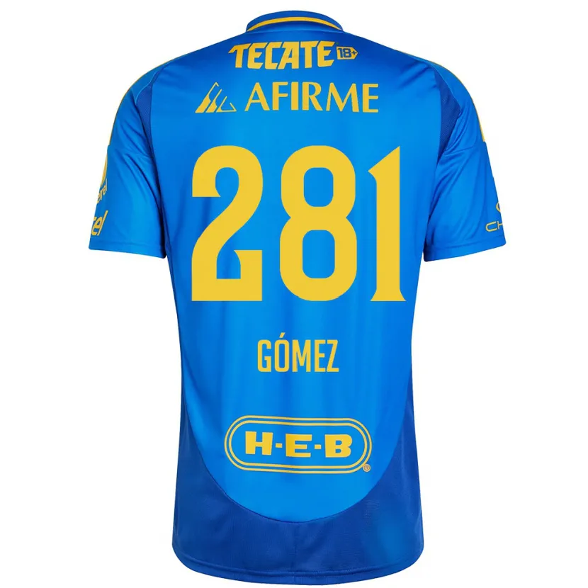 Danxen Mænd Luis Gómez #281 Blå Gul Udebane Spillertrøjer 2024/25 Trøje T-Shirt