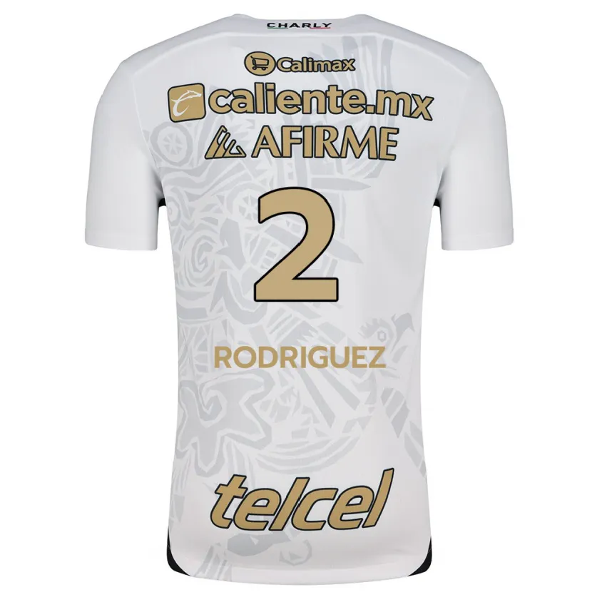 Danxen Mænd Antonio Rodríguez #2 Hvid Sort Udebane Spillertrøjer 2024/25 Trøje T-Shirt