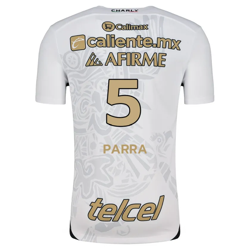 Danxen Mænd Rodrigo Parra #5 Hvid Sort Udebane Spillertrøjer 2024/25 Trøje T-Shirt