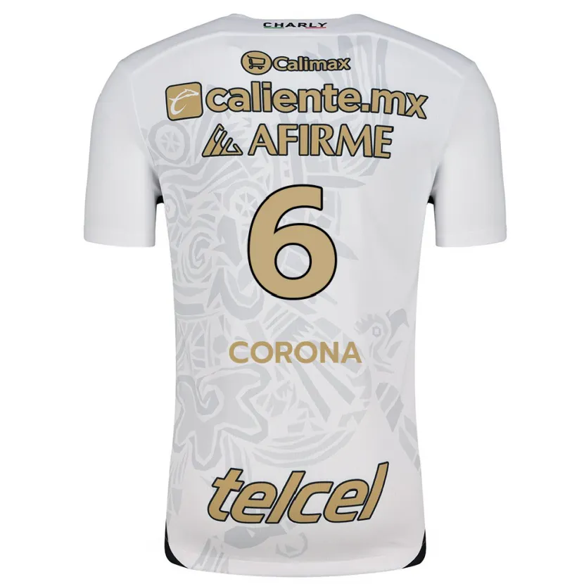 Danxen Mænd Joe Corona #6 Hvid Sort Udebane Spillertrøjer 2024/25 Trøje T-Shirt