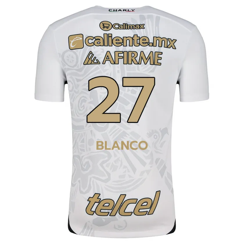 Danxen Mænd Domingo Blanco #27 Hvid Sort Udebane Spillertrøjer 2024/25 Trøje T-Shirt