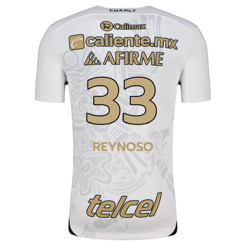 Danxen Mænd Emanuel Reynoso #33 Hvid Sort Udebane Spillertrøjer 2024/25 Trøje T-Shirt