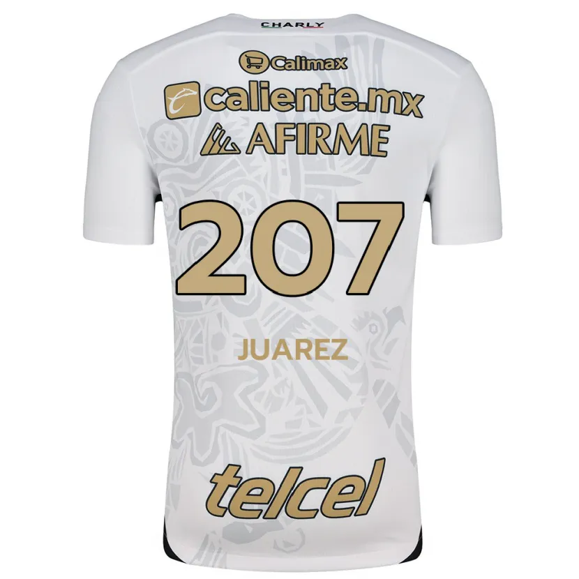Danxen Mænd José Juárez #207 Hvid Sort Udebane Spillertrøjer 2024/25 Trøje T-Shirt