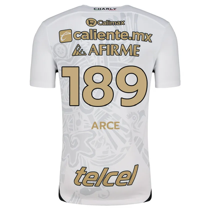 Danxen Mænd Diego Arce #189 Hvid Sort Udebane Spillertrøjer 2024/25 Trøje T-Shirt