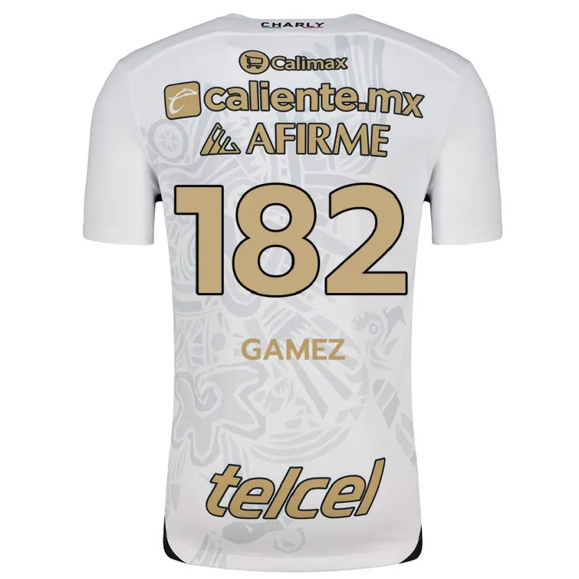 Danxen Mænd Mark Gamez #182 Hvid Sort Udebane Spillertrøjer 2024/25 Trøje T-Shirt