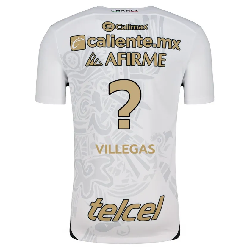 Danxen Mænd Óscar Villegas #0 Hvid Sort Udebane Spillertrøjer 2024/25 Trøje T-Shirt