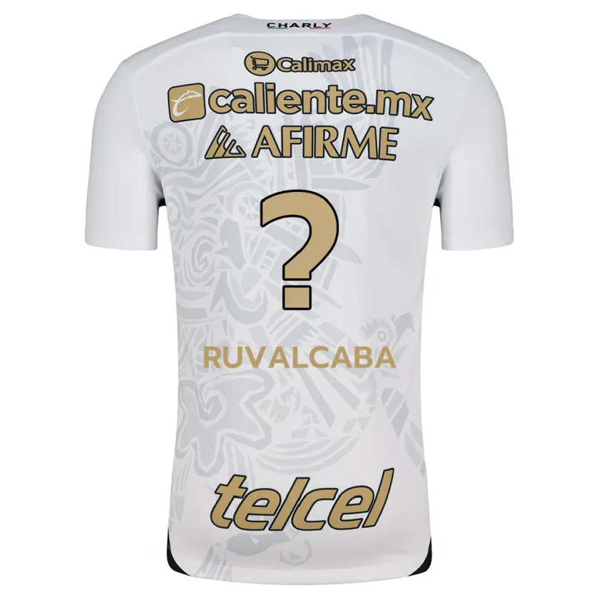 Danxen Mænd Ignacio Ruvalcaba #0 Hvid Sort Udebane Spillertrøjer 2024/25 Trøje T-Shirt