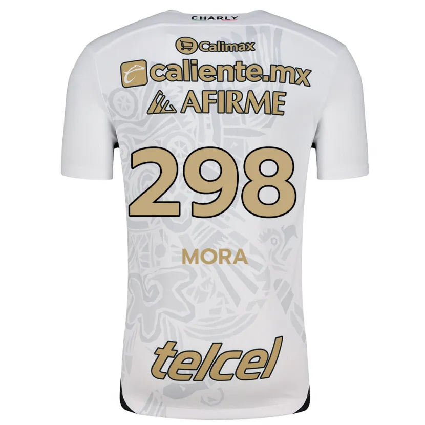 Danxen Mænd Gilberto Mora #298 Hvid Sort Udebane Spillertrøjer 2024/25 Trøje T-Shirt