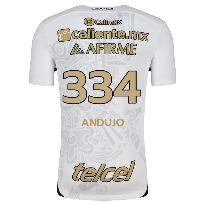 Danxen Mænd Favio Andujo #334 Hvid Sort Udebane Spillertrøjer 2024/25 Trøje T-Shirt