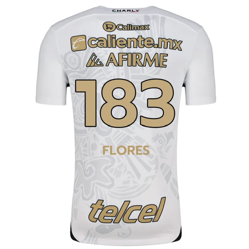 Danxen Mænd Abraham Flores #183 Hvid Sort Udebane Spillertrøjer 2024/25 Trøje T-Shirt