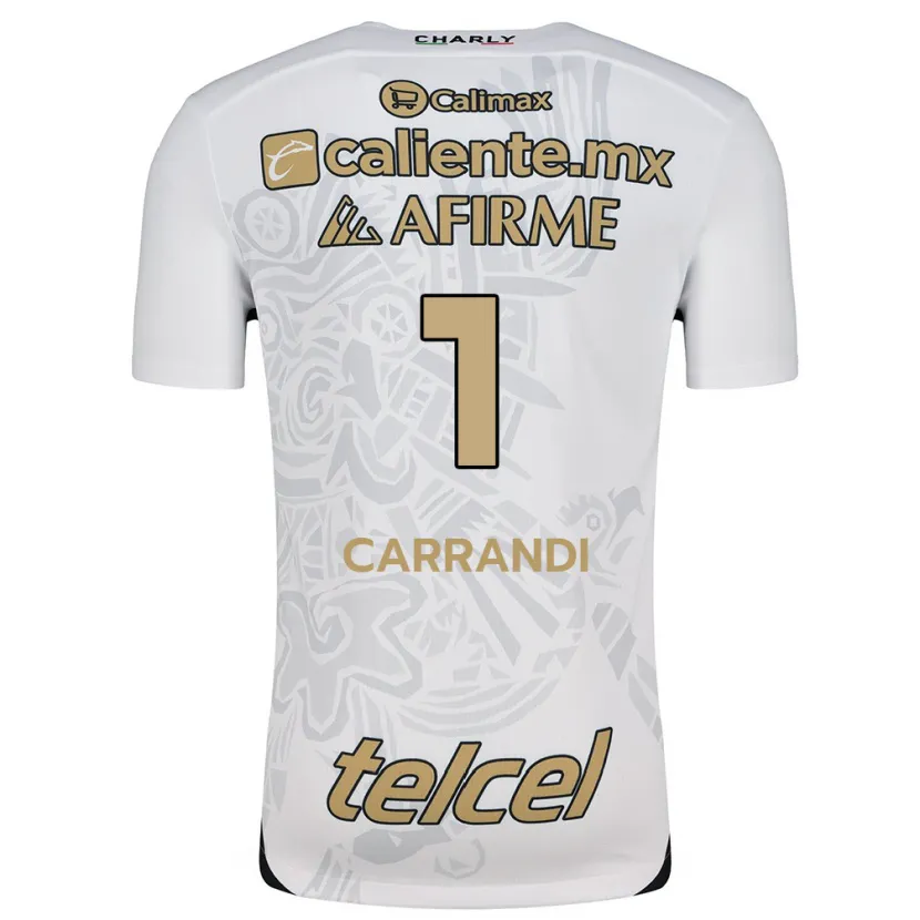 Danxen Mænd Daniela Carrandi #1 Hvid Sort Udebane Spillertrøjer 2024/25 Trøje T-Shirt