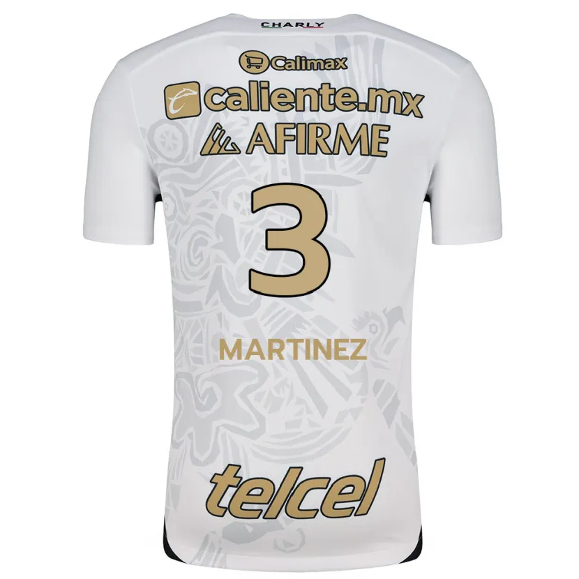 Danxen Mænd Nathaly Martínez #3 Hvid Sort Udebane Spillertrøjer 2024/25 Trøje T-Shirt
